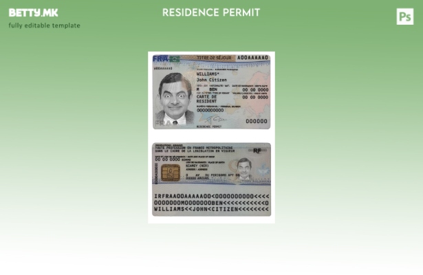 модерен стил Франција нова карта за престој присутен шаблон